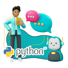 Умный чат-бот на Python - КИБЕРшкола программирования для детей, компьютерные курсы для школьников, начинающих и подростков - KIBERone г. Метрогородок