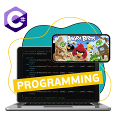 Программирование на C#. Удивительный мир 2D-игр - КИБЕРшкола программирования для детей, компьютерные курсы для школьников, начинающих и подростков - KIBERone г. Метрогородок